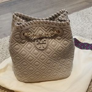 Tory Burch Backpack Tote Bag Grey